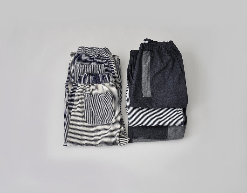 テーパードパンツとベルトライン