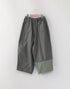 バックサテンの切替バルーンパンツ