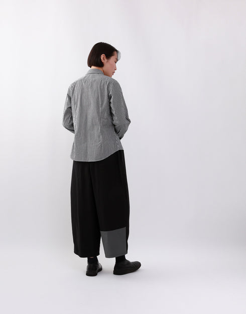 パターンドフリルシャツ