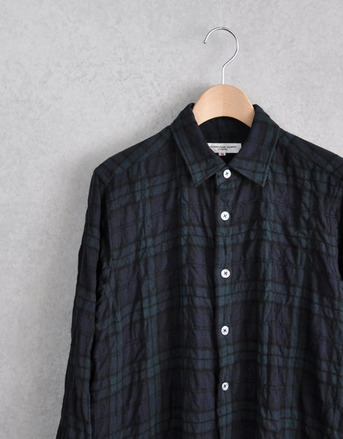 コットンウールの4ギャザーシャツドレス