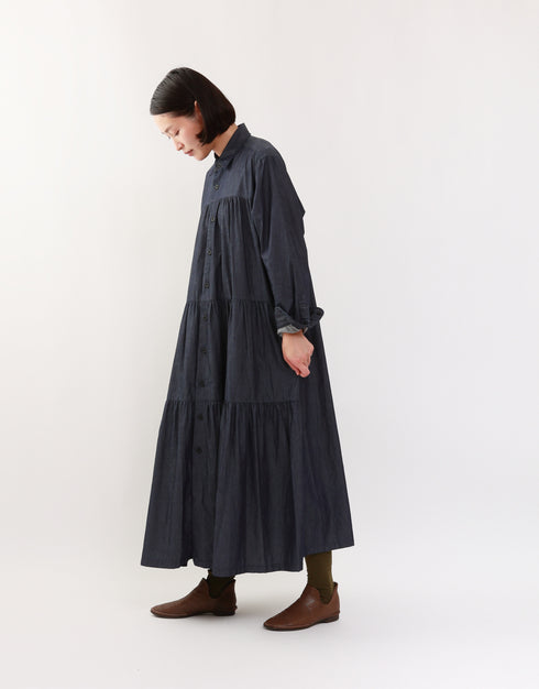 8ギャザーシャツドレス