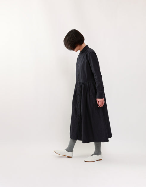 トレンチギャザーシャツドレス