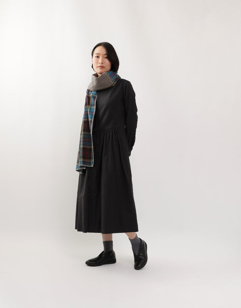 ウールチェックの巻きもの