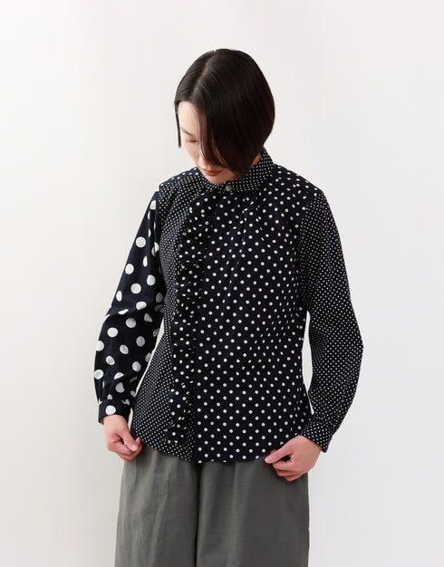 03パッチワークフリルシャツ