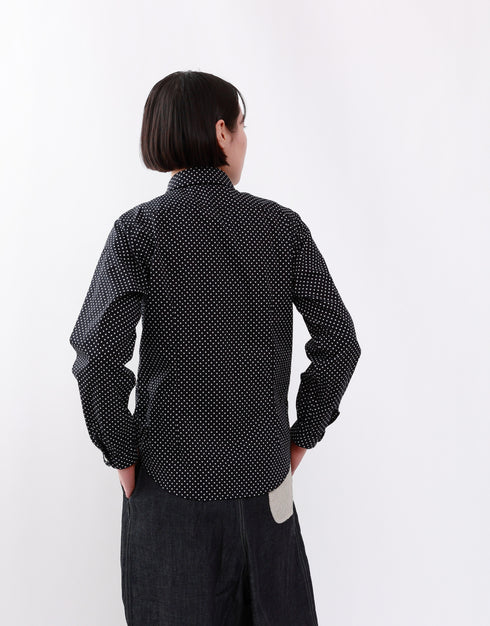 パターンドフリルシャツ