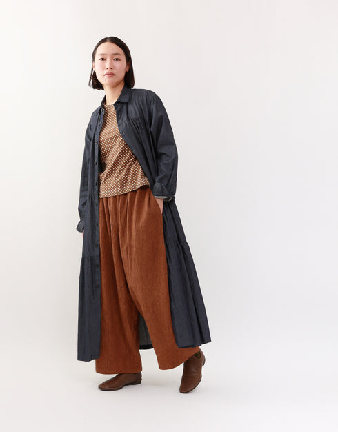 8ギャザーシャツドレス