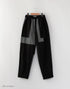 バックサテンのパッチワークパンツ