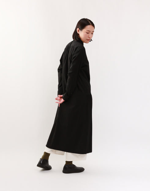 4ギャザーシャツドレス