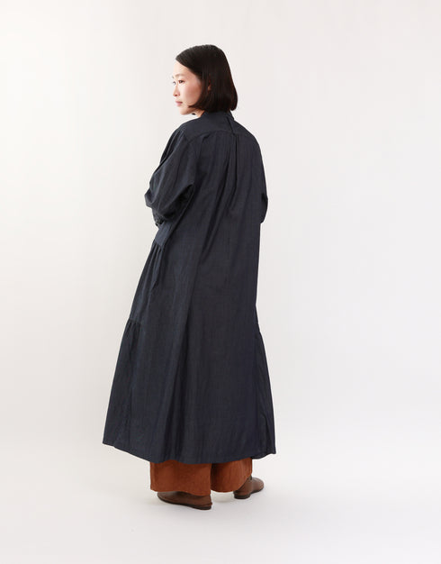 8ギャザーシャツドレス