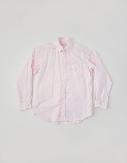 綿麻オックスのボタンダウンシャツ