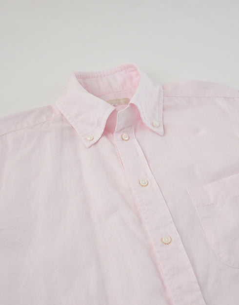 綿麻オックスのボタンダウンシャツ