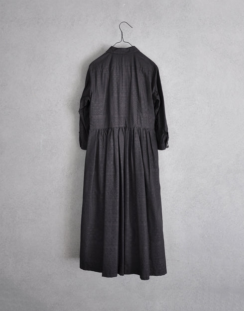 ジャカードのギャザーワンピース