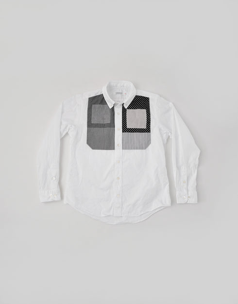 somemore/イカ胸パッチワークシャツ