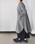 コットンシルクのラグランシャツドレス