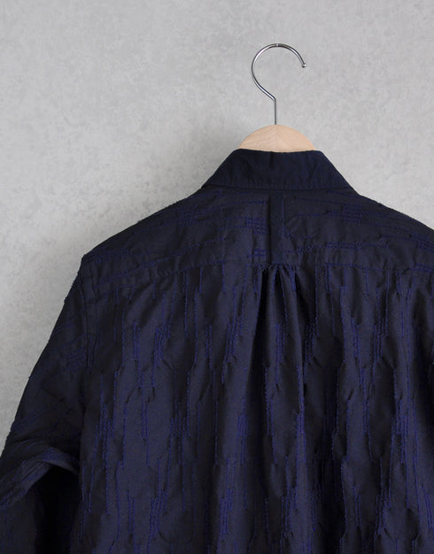 タックドビーの4ギャザーシャツドレス