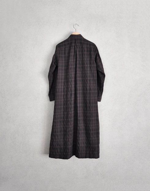 コットンウールの4ギャザーシャツドレス