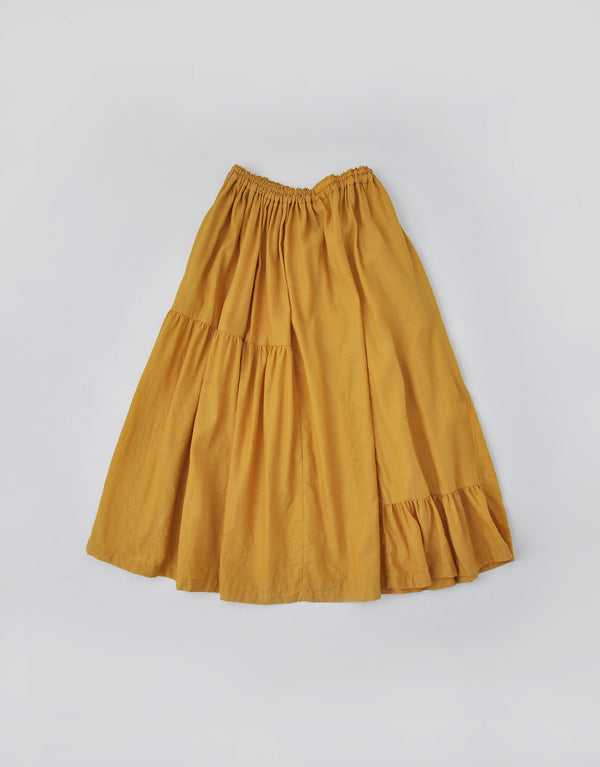 コットンキュプラのギャザースカート