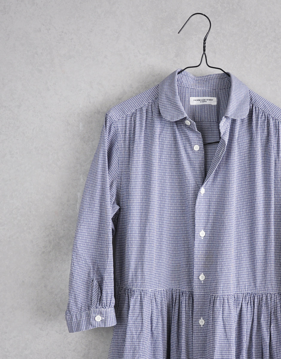 ドビーギンガムのギャザーワンピース – MORIKAGE SHIRT KYOTO