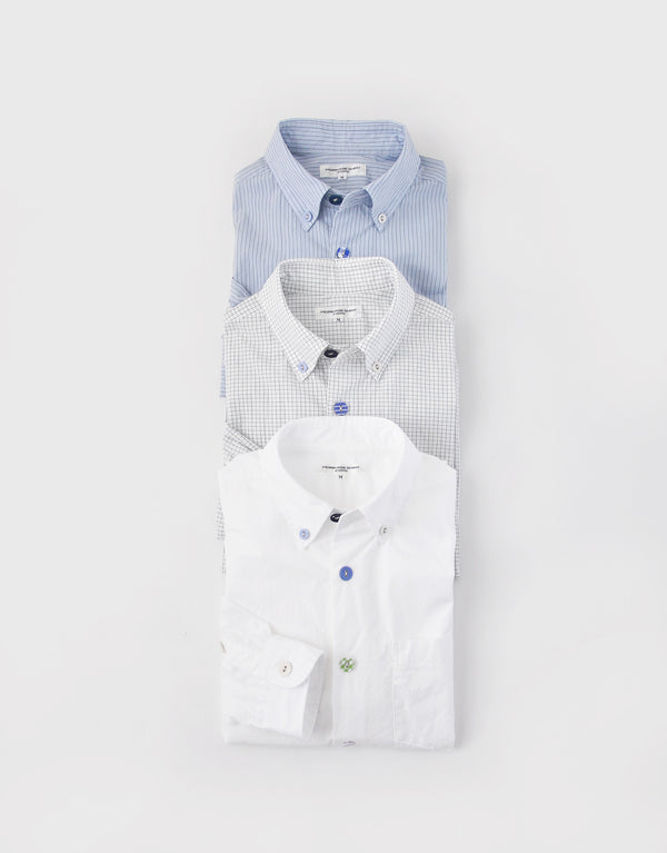 【予約商品】タイプライターのくるみボタンシャツ