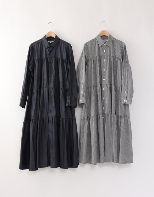 8ギャザーシャツドレス