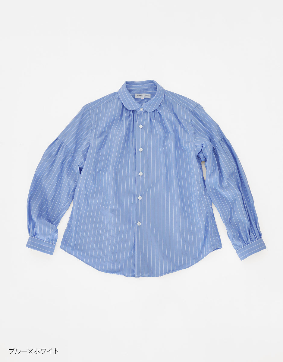 ドビーストライプのスリーブギャザーシャツ – MORIKAGE SHIRT KYOTO