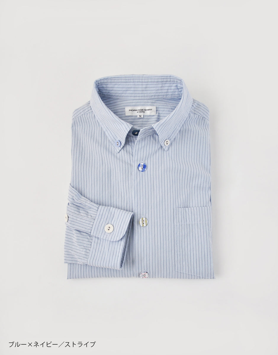 タイプライターのくるみボタンシャツ – MORIKAGE SHIRT KYOTO