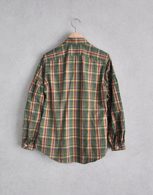 チェックの6ギャザーシャツ