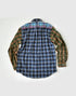 チェックのクレイジーパッチワークシャツ