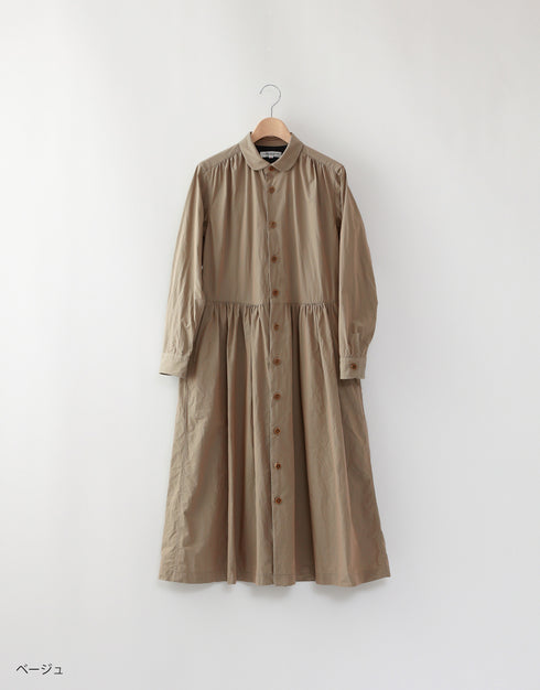 トレンチギャザーシャツドレス