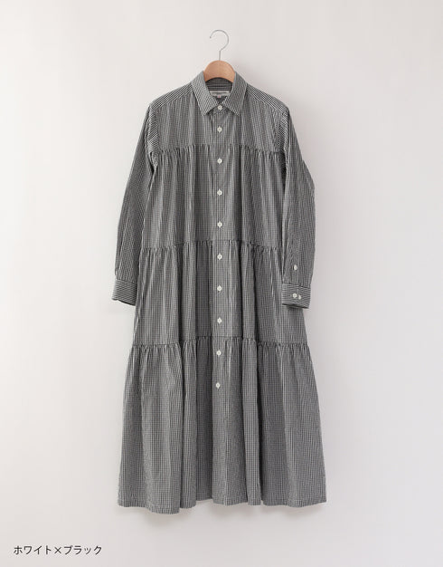 8ギャザーシャツドレス