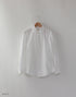 コットンブロードのネックギャザーシャツ