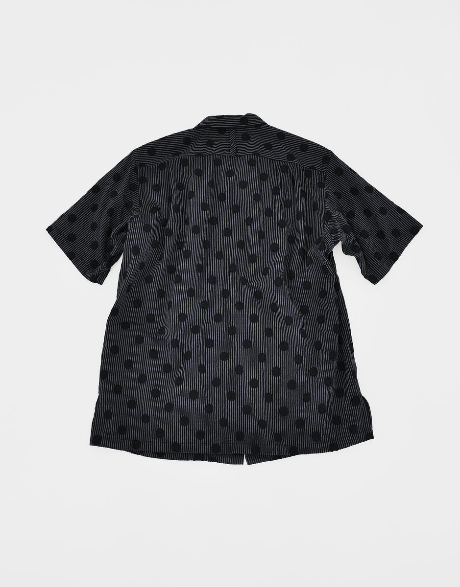 水玉ジャカードの半袖オープンカラーシャツ – MORIKAGE SHIRT KYOTO