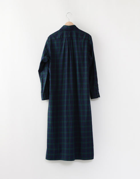 4ギャザーシャツドレス