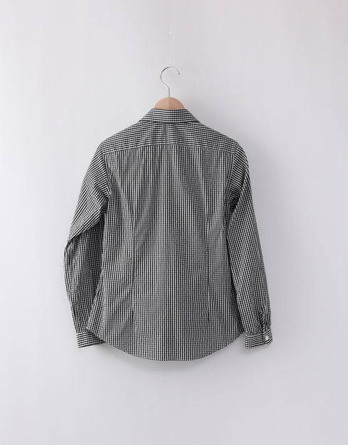 パターンドフリルシャツ