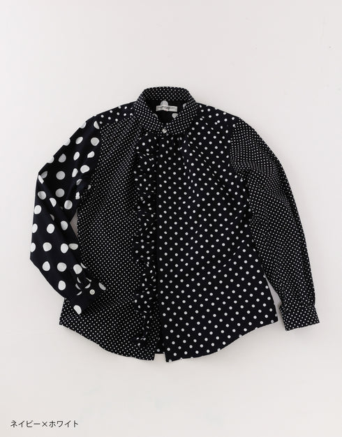 03パッチワークフリルシャツ