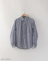 コットンブロードのネックギャザーシャツ