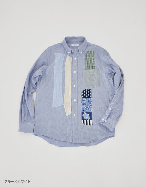 Light-oxford shirt with "DAI-HANE-KAFU-POKE"