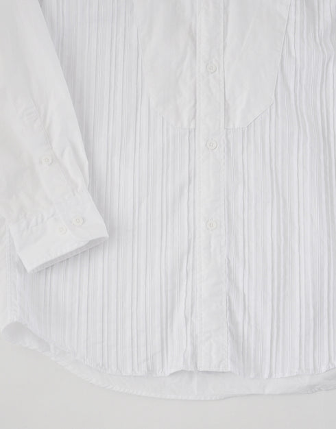 ピンタックとブロードのイカ胸シャツ