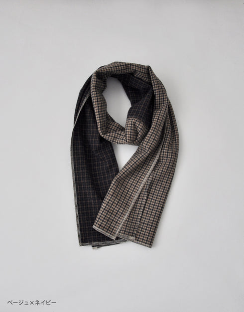 ウールチェックの巻きもの