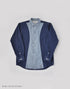 インディゴオックスのカーブラインシャツ