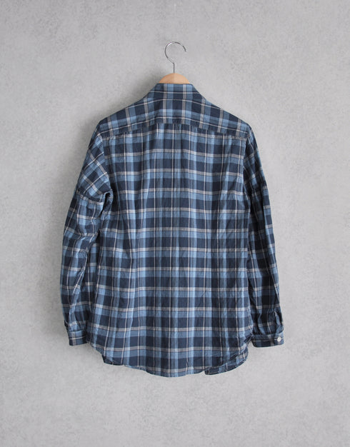 チェックの6ギャザーシャツ