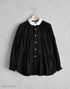 フランス綾の6ギャザーシャツ