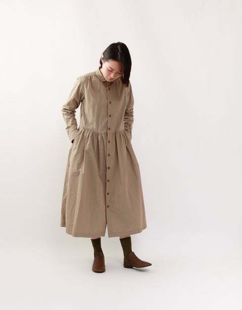 トレンチギャザーシャツドレス