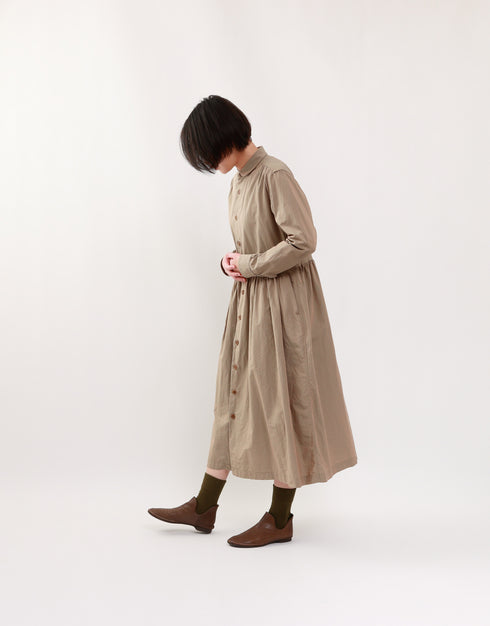 トレンチギャザーシャツドレス