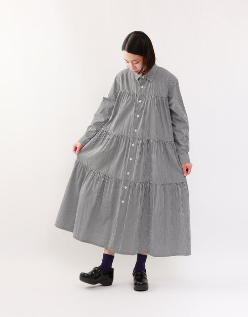 8ギャザーシャツドレス