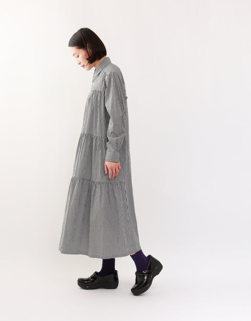 8ギャザーシャツドレス