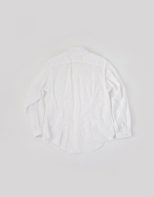 水玉ジャカードのネックギャザーシャツ