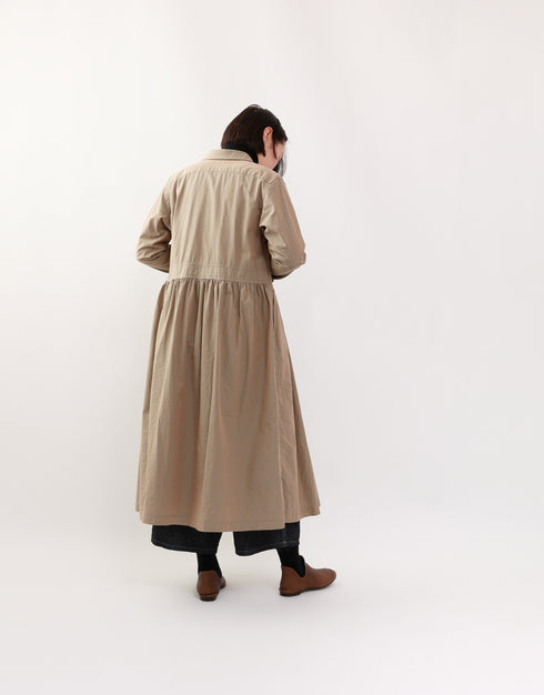 トレンチギャザーシャツドレス