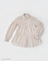 シャーリングストライプの6ギャザーシャツ