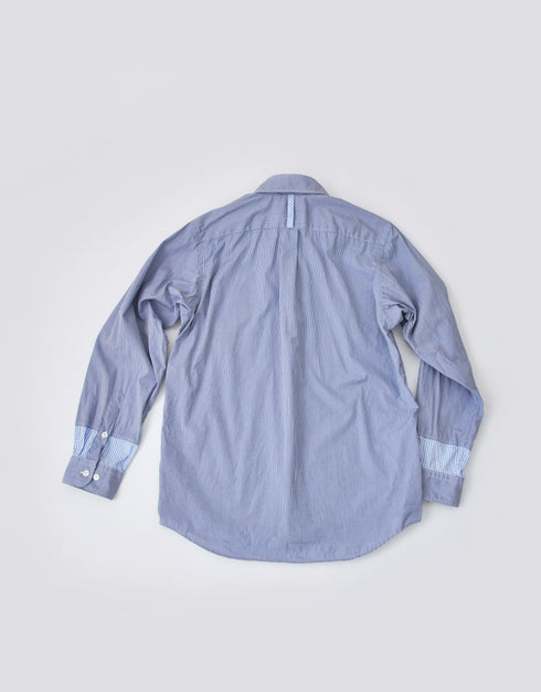 ギンガムの袖口切替シャツ